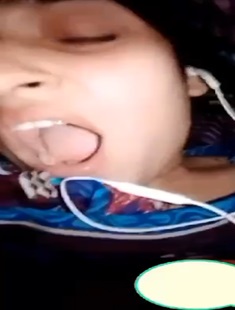 Beautiful Girl Enjoy With Brinjal Showing On Video Call
