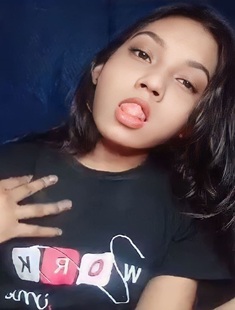 Black Tshirt Nibbi Getting Dirty On Camera